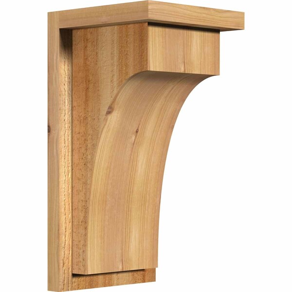 Ekena Millwork Huntington Rough Sawn Corbel w/Backplate, Western Red Cedar, 8"W x 8"D x 16"H COR08X08X16HUN01RWR - main